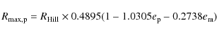 \begin{displaymath}
R_{\rm max, p} = R_{\rm Hill} \times 0.4895 (1 - 1.0305e_{\rm p} -
0.2738e_{\rm m})
\end{displaymath}