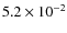 $5.2\times10^{-2}$