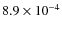$8.9\times10^{-4}$