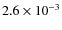 $2.6\times10^{-3}$