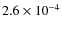 $2.6\times10^{-4}$