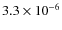 $3.3\times10^{-6}$