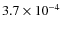 $3.7\times10^{-4}$