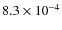 $8.3\times10^{-4}$