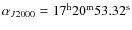 $\alpha_{J2000} = 17^{\rm h}20^{\rm
m}53.32^{\rm s}$