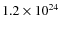 $1.2 \times 10^{24}$