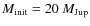 $M_{\rm init}= 20~M_{\rm {Jup}}$