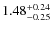 $\rm 1.48_{-0.25}^{+0.24}$