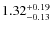 $\rm 1.32_{-0.13}^{+0.19}$