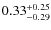 $\rm0.33_{-0.29}^{+0.25}$