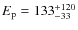 $E_{\rm p} = 133_{-33}^{+120}$