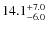 $\rm 14.1_{-6.0}^{+7.0}$