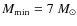 $M_{\rm min}=7~M_\odot$