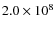 $2.0\times 10^8$