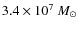 $3.4\times 10^7~M_\odot$