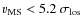 $v_{\rm MS}<5.2~\sigma_{\rm los}$