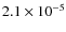 $2.1\times10^{-5}$