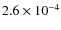 $2.6\times10^{-4}$