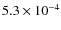 $5.3\times10^{-4}$