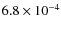 $6.8\times10^{-4}$