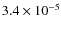 $3.4\times10^{-5}$