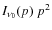$I_{\nu_0}(p)~p^2$