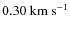 $0.30~ \rm km~s^{-1}$