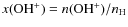 $x({\rm OH^+}) = n({\rm OH^+})/n_{\rm H}$