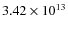 $3.42 \times 10^{13}$