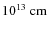 $10^{13}~\rm cm$