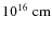 $10^{16}~\rm cm$