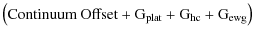$\displaystyle {\rm\left(Continuum~Offset + G_{\rm plat} + G_{\rm hc} + G_{\rm ewg}\right)}$