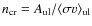 $n_{\rm cr} = A_{\rm ul}/\langle\sigma v\rangle_{\rm ul}$