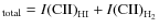 $_{\rm total} = {I{\rm (CII)}}_{{\rm HI}} + {I{\rm (CII)}}_{{\rm H}_2}$