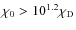 $\chi_0 > 10^{1.2} \chi_{\rm D}$