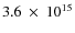 $3.6~\times~ 10^{15}$