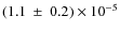 $(1.1~\pm~0.2)\times 10^{-5}$