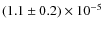 $(1.1 \pm 0.2)\times10^{-5}$