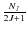 $\frac{N_J}{2J+1}$