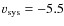 $v_{\rm sys} = -5.5$