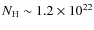 $N_{\rm H} \sim 1.2 \times 10^{22}$