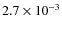 $2.7\times 10^{-3}$