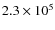 $2.3\times 10^5$