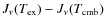 $J_\nu(T_{\rm ex})-J_{\nu}(T_{\rm cmb})$