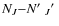$N _J{-}N\hbox{$^\prime$ }_J\hbox{$^\prime$ }$