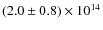 $(2.0 \pm 0.8) \times 10^{14}$
