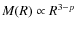 $M(R) \propto R^{3-p} $