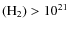 $({\rm H_{2}}) > 10^{21}$