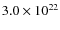 $3.0\times10^{22}$