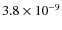 $3.8\times10^{-9}$